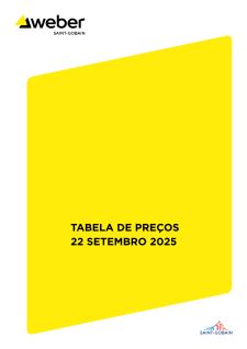 Tabela Preços Weber Geral 2025